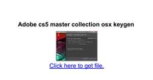 adobe cs3 master collection key generator